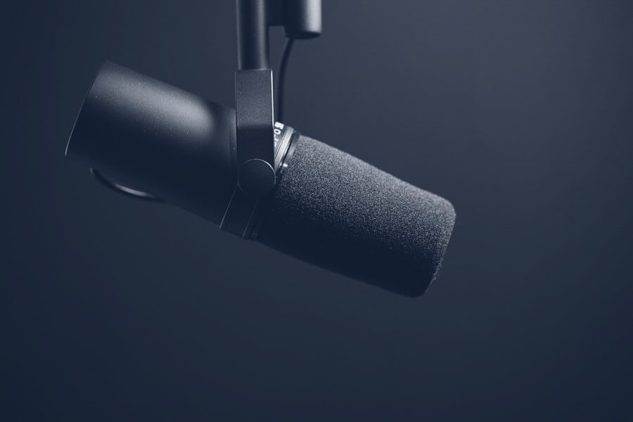 Microfono broadcast per la registrazione della voce